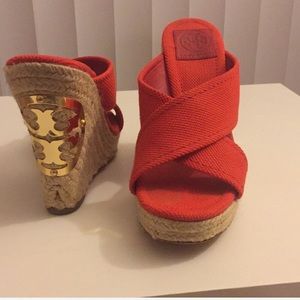 Authentic Tory Burch Wedge Sandals